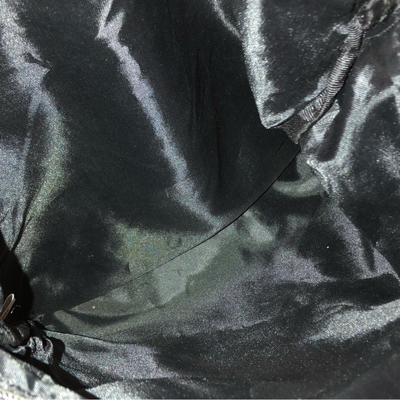 LONGABERGER Black Brown Checkered Crossbody Swing Away Purse - Picture 12 of 13